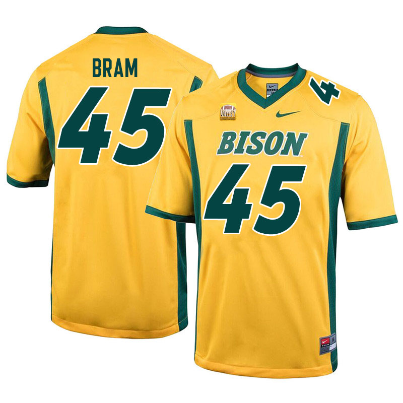 Men #45 Jack Bram North Dakota State Bison College Football Jerseys Sale-Yellow - Click Image to Close